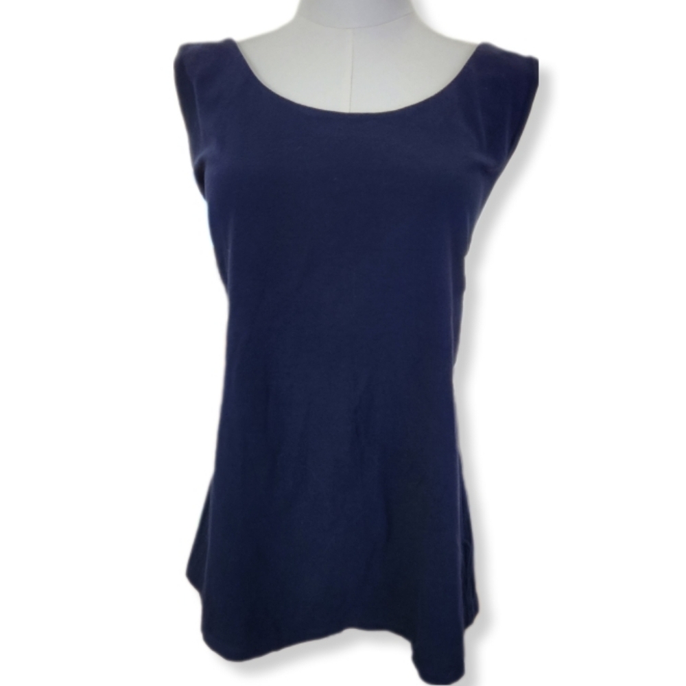 Eddie Bauer Women's Navy Sleeveless Tank Top XXL W-973